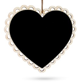BestPysanky Heart Shape Blackboard, Erasable Hanging Chalkboard- Sign Display Board 6 Inch Wide