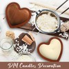Reallnaive 8 Sets Wedding Favors Wood Heart Candle Bowls Bridal