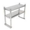 DYNAMI 2-Tier Stainless Steel Shelving, Adjustable Height Stainless Steel Storage