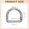 sourcing map 5pcs Metal D Ring Spring Key Hooks 0.87"