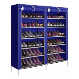Zapatera Organizador Funda Zapatos 36 Pares Compartimientos Color Azul Marino