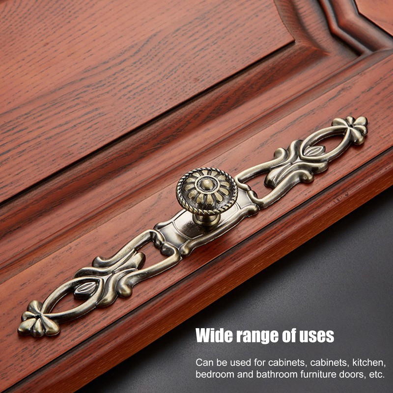 4 Sets Bronze Round Handles Cabinet Single Hole Pulls Furniture