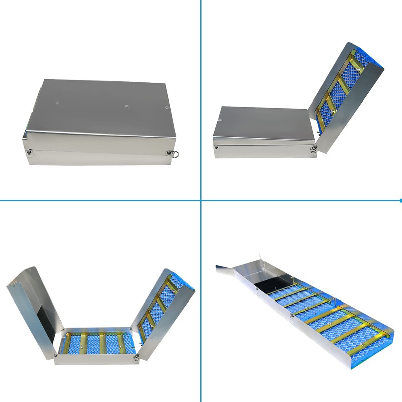 SAFEBAO Folding Aluminum Alloy Sluice Box, Portable Gold Prospecting Equipment,