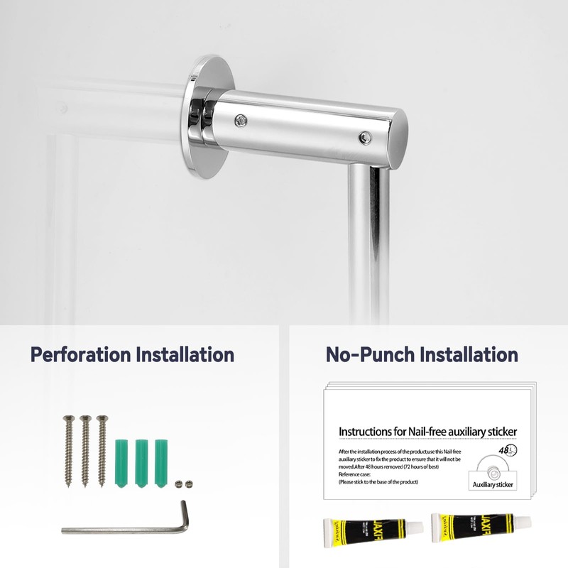 Shower Slide Bar Adjustable Handheld Shower Head Holder Wall Mount
