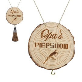 Yerozhui 1 Piece Holder for Tit Balls Tit Ball Holder for Grandpa's Peep Show, Gift for the Best Grandpa, Wooden Bird Feeder for Garden and Balcony, Funny Birthday Gift Idea