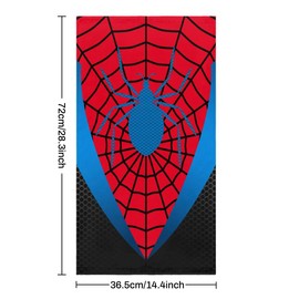 LLCXCSI Kids Hand Towels, Soft Highly Absorbent Bath Face Towel for Boys Bathroom Kitchen Decor, Set of 2 Red Spider Web Nursery Dish Towels Tea Towels