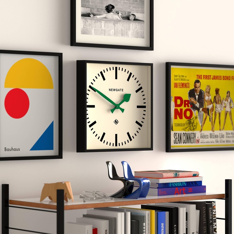 NEWGATE® Number Five Wall Clock | Square Retro Inspired Modern