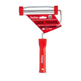 ProDec PRFR001 Plastic Handle Trade Professional Paint Roller Frame with Anti-Slip 5 wire Cage and Push Fit Handle for Extension Pole, 7" x 1.75" Cage