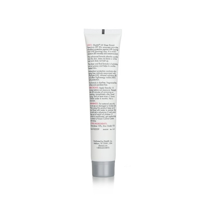 엘타엠디 UV 쉬어 워터 레지스턴트 페이셜 선스크린 SPF 50 85ml/3oz