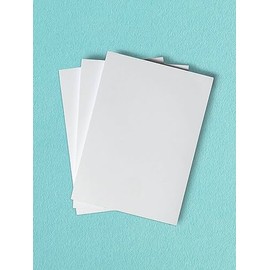 A6 Notepads - Three Pack - Quality 90gsm Plain Paper - Ideal Everyday Jotter Pads - 100 Pages/50 Sheets with Strong Backing Board, White