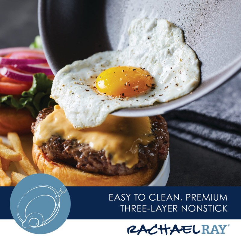 Rachael Ray Cook + Create Nonstick Frying Pan/Skillet, 8.5 Inch,