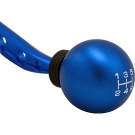 COMBO VMS Racing Dual Bend SHORT THROW SHIFTER CNC Aluminum in BLUE CNC Aluminum Metal and 10x1.5mm BLUE ROUND Ball SHIFT KNOB 5 Speed for Honda Civic CX LX DX EX Si CRX CTR iTR LS GS GSR VTEC V-TEC 2DR 4 DR 2 4 Door Coupe Hatchback HB JDM 1988 1989 1990
