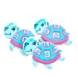 ½ Dz. Whimsical Turtle Cookies! Favors, ocean, showers, birthday Themed Favors or Gift!!
