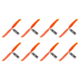sourcing map 9050 Propellers 9x5 Prop 2-Vane Fixed-Wing Orange Replacement Props with Adapter Rings for Airplane RC Plane, Pack of 8