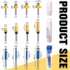 12 Pcs Router Bits Including 4 Flush 4 Roundover 4
