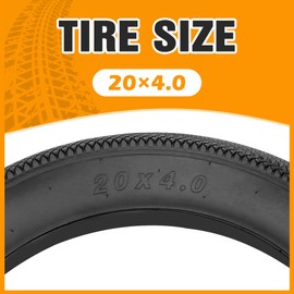 ZUKKA Bike Tire 24 x 4.0 Fat Bike Tire Replacement Tire Folding Mountain Bike Tire High-Density Bike Tires for Snow Beach BMX MTB Electric Bike (20x4.0 Inch/ 1 Pack)