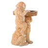 Resin Bird Bath Statue Puppy Tree Ornaments Bird Feeder for