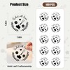 100 Pack Baked with Love Stickers, Clear Black Foil Bakery
