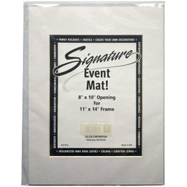 Callen HC1114-11000 Single Hand Cut Photo Mat with Bevel Edge, 11-Inch x 14-Inch, White/White Core