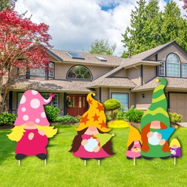 TYTUOO Mother's Day Decorations Outdoor Garden Yard Sign with Stakes 3 Pcs Retractable Banners And Signs Customize (Multicolor, One Size)