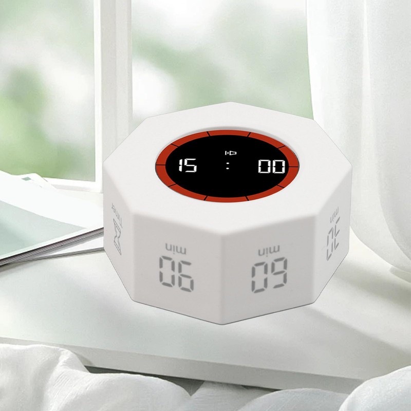 Rotating Timer with G Sensor, Desk Productivity Cube Timer, 1