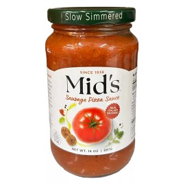 Mid's Kettle Simmered Sausage Pizza Sauce 14 oz Mids