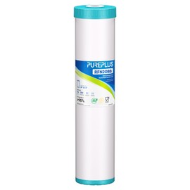 PUREPLUS 5 Micron 20" x 4.5" RFN20BB Whole House Iron & Manganese Reduce Water Filter Replacement Cartridge, Replacement for FM25B, RFFE20-BB, CFRFFE-20BB, 1 Pack