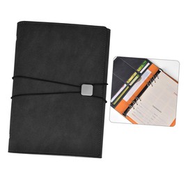 Operitacx Small Notepad Soft Cover Notebook Spiral Pad Memo Audio Book Notepads A5 Notebook with Strap 3 Compartment Notepad Business Diary Set Student