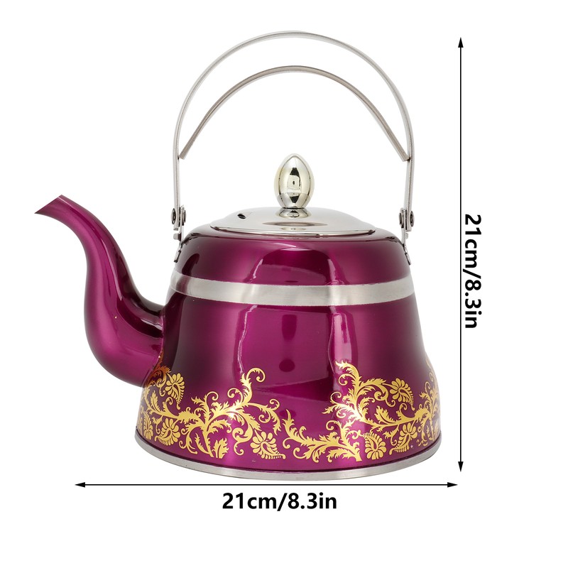 1.5L Teapot Classical Roman Tea Coffee Water Kettle Teaware Kitchen