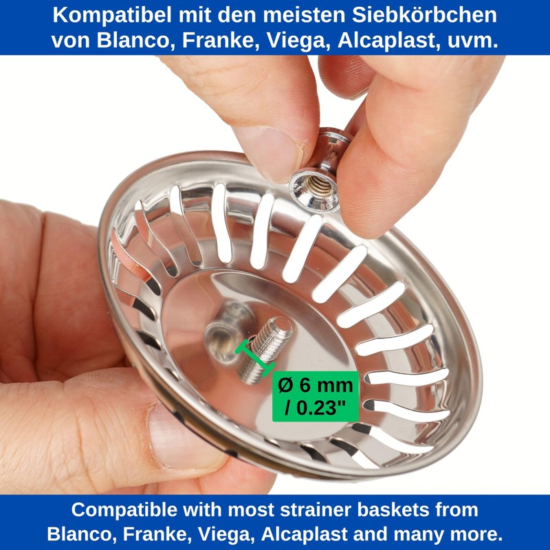 Sink Replacement Strainer Basket, 1 Piece, Diameter 79 mm Strainer
