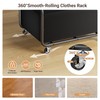 Dunatou Small Clothes Rack with Wheels, Heavy Duty Metal Garment