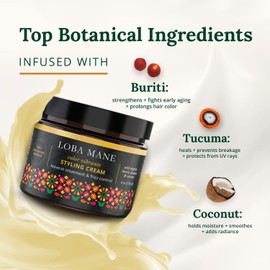 Crema de peinado Color Vibrante Protege el color, define el estilo, nutre, hidrata y domina el encrespamiento Todo natural y orgánico (6 oz)