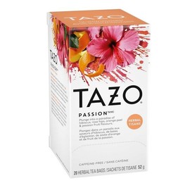 TAZO Passion Herbal Tea Bags, Iced or Hot, Caffeine-Free, 20 Total Tea Bags