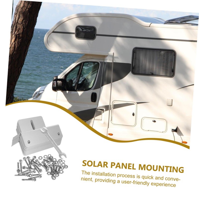 Ciieeo 8pcs Solar Panel Mounting Z Bracket Kit for Rv