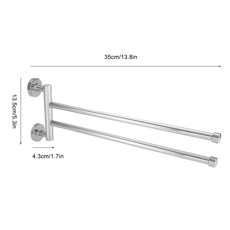 Bathroom Wall Mounted Towel Rack Swing Out Rotating Towel Hanger