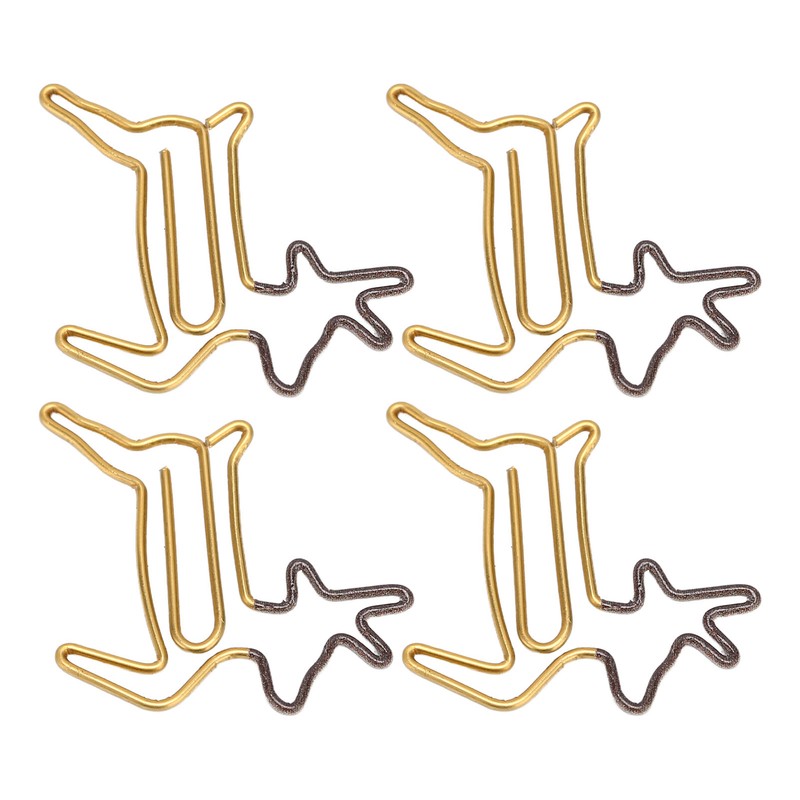 100pcs Shaped Paper Clips Deer Shape Metal Portable Office Clips