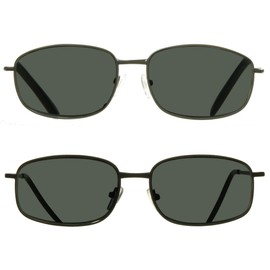 proSPORT 2 Pack Reader Sunglasses +3.50 Non Bifocal Smoke Lens Gunmetal and Black Frame For Men and Women