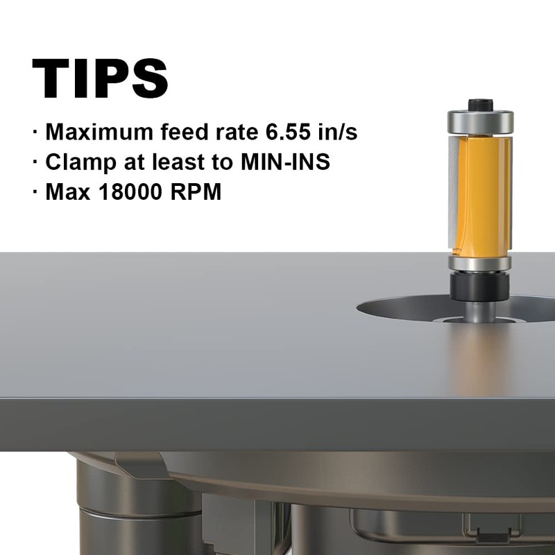 XDENGP Top and Bottom Bearing Flush Trim Router Bit 1/4