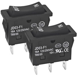 KCD4-3NC 3 Pins 3 Positions Double Side Momentary Rocker Switch - 125/250V 16A, High Precision Mechanism