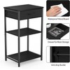 Home Office Printer Stand with Storage Drawer, 3 Tier Small