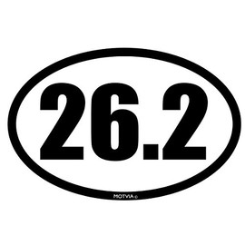 Motvia 26.2 Marathon Car Magnet - 4.25" x 6" Waterproof UV Fade Resistant