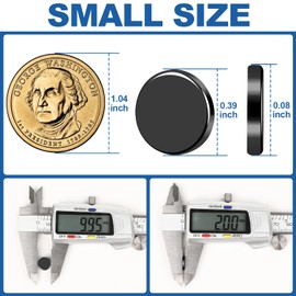 TRYMAG Small Magnets 200Pcs, 10x2MM Black Strong Neodymium Magnets Round Refrigerator Magnets Tiny Rare Earth Magnets Mini Neodymium Magnets for Fridge, Whiteboard Magnets for Crafts, Office Magnets