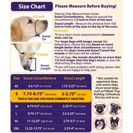 LUCKYPAW Dog Muzzle, Patented Mesh Muzzle for Large Medium Small Dogs Allows Full Pant Drinking Mouth Cover to Prevent Biting Chewing Scavenging Adjustable Breathable Mouth Guard(Purple,S)