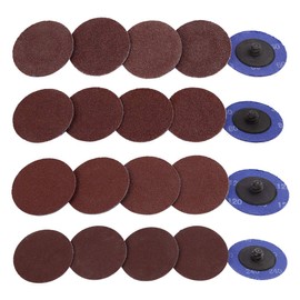 sourcing map Sanding Discs 2 Inch Sandpaper Roll Lock Sanding Set Sanding Pads Set for Random Orbital Sander Pack of 80
