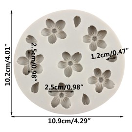TAOXIBEI Flower Polymer Clay Molds Cherry Blossom Silicone Mold for DIY Crafts Epoxy Resin Casting Air Dry Clay Plaster Jewelry Making