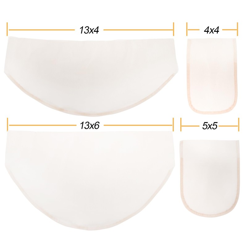 BEEOS 4x4 Transparent Lace for Wig Making, 5 Pieces Lace