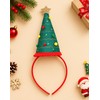 Christmas Tree Hat Headband, 3D Felt Santa Hat Holiday Hair
