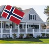 2×3 FT Norway Flag,Medium 60×90 CM Norwegian Outdoor Banner,100D Decor,Doube
