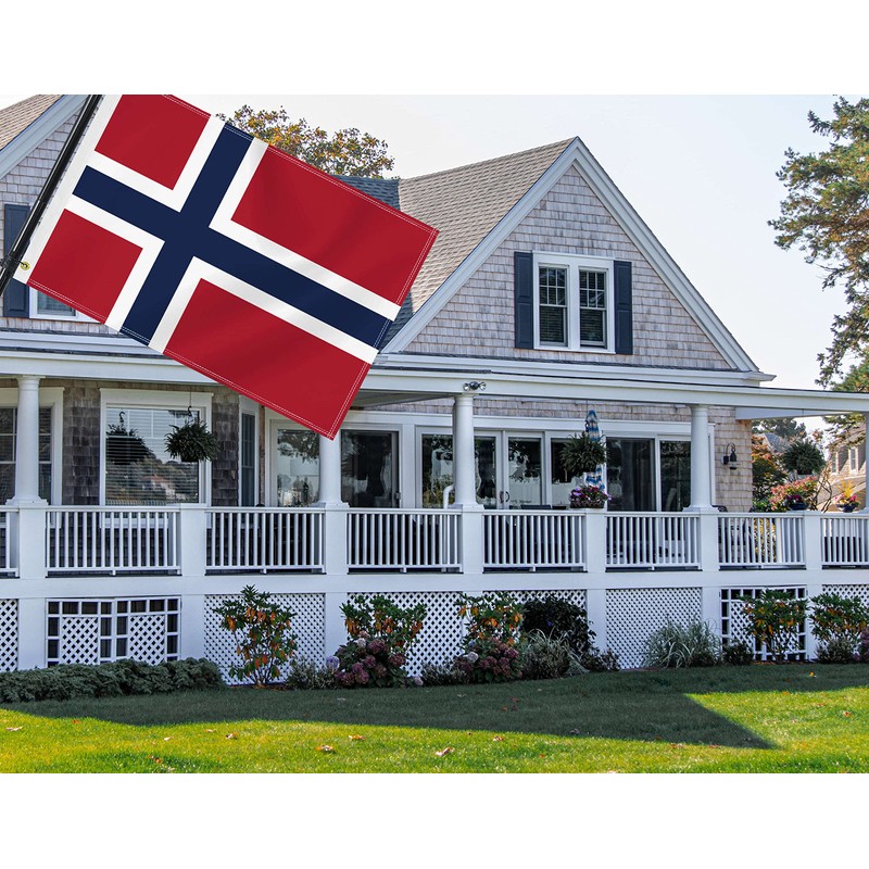2×3 FT Norway Flag,Medium 60×90 CM Norwegian Outdoor Banner,100D Decor,Doube