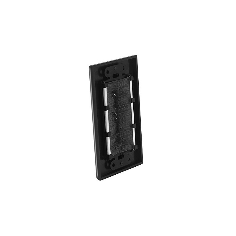 VCE Brush Wall Plate Cable Pass Through, Single Gang Decorator
